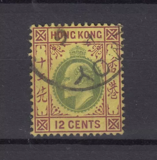 Hong Kong KEVII 1904 12c Amoy Cancel Fine Used BP9131