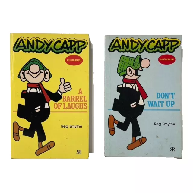 Andy Capp 2 Book Bundle A Barrel Of Laughs + Don't Wait Up Cartoon Comic Strip