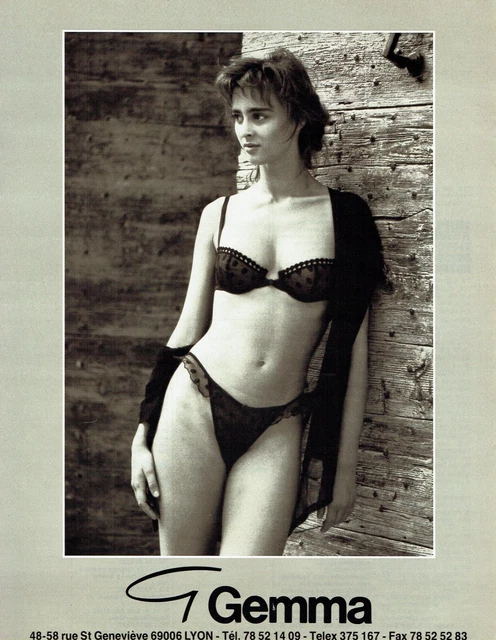 publicité Advertising  1022  1989  Gemma  soutien gorge sous vetements  lingerie
