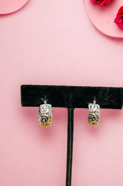 Atasay Kuyumculuk (AK) Vermeil 14K white gold solid earrings
