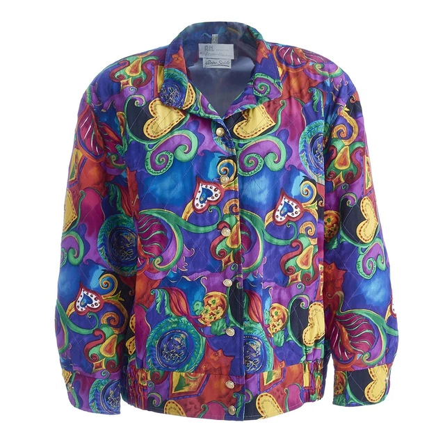 8850 RARE VTG Peter Hahn Women s Retro party 90s Jacket Sz 2XL UK