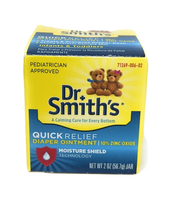 Dr. Smiths Quick Relief Diaper Rash Ointment, 2 oz. NEW! Discontinued