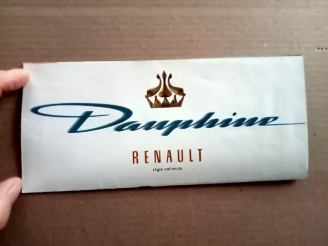 Dépliant  publicitaire  RENAULT DAUPHINE    1960