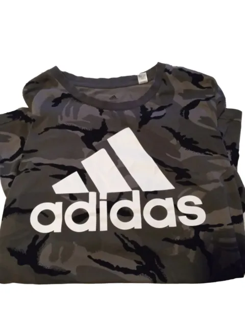 UNISEX SIZE 2X Adidas Black And Gray Camouflage Shirt $25.00 - PicClick