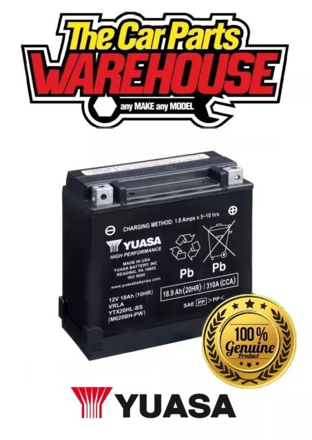 YTX20HL-BS-PW Genuine Yuasa Motorcycle ATV Quad Buggy Battery X With Acid X