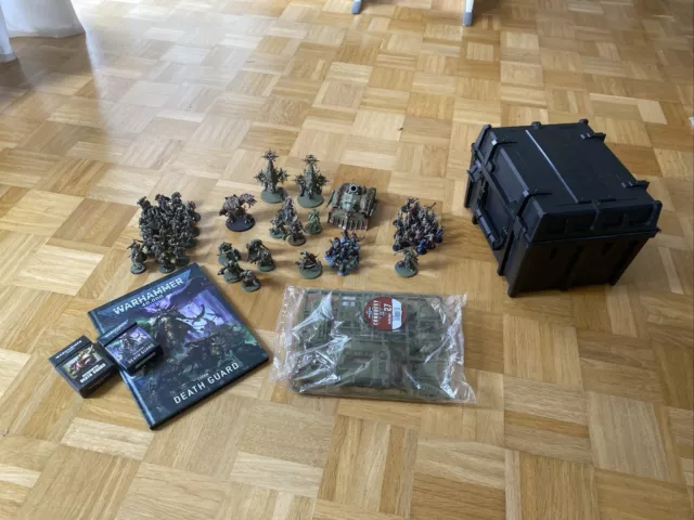 warhammer 40k death guard armee Bemalt Konvolut mit Koffer & Kodex Plague Marine