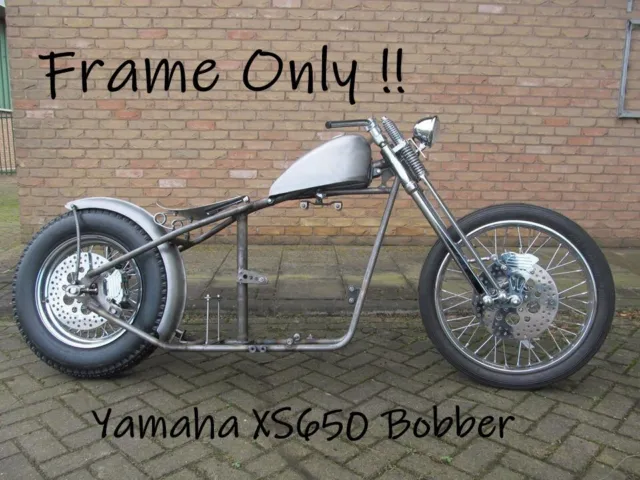 Yamaha Xs650 Custom Bobber Fenland Choppers Raw Steel Rigid Frame Built To Order