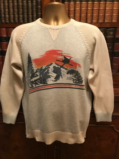 Maglione sci design cotone crema ragazzo - età 12 (XL) - Nuovo - dopo gli sci