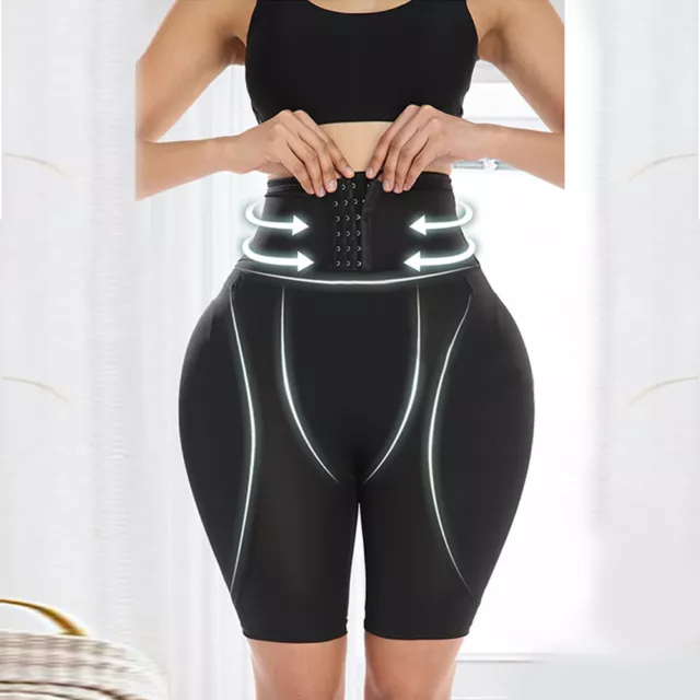 WOMEN HIGH WAIST Shorts Body Shaper Tummy Control Pants Thigh Slimming ...