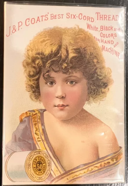 J & P Coats Best Six Cord Thread - Cute Child Victorian Card 3