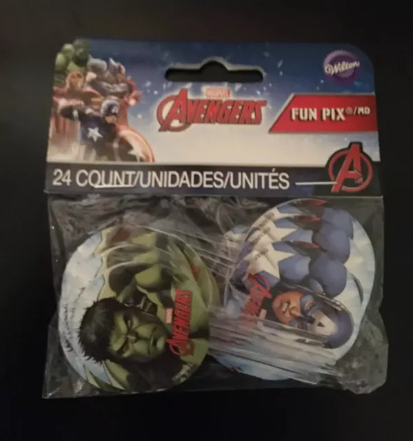 Marvel Avengers Cupcake Toppers 24 Count Wilton Fun Pix Hulk Thor Iron Man