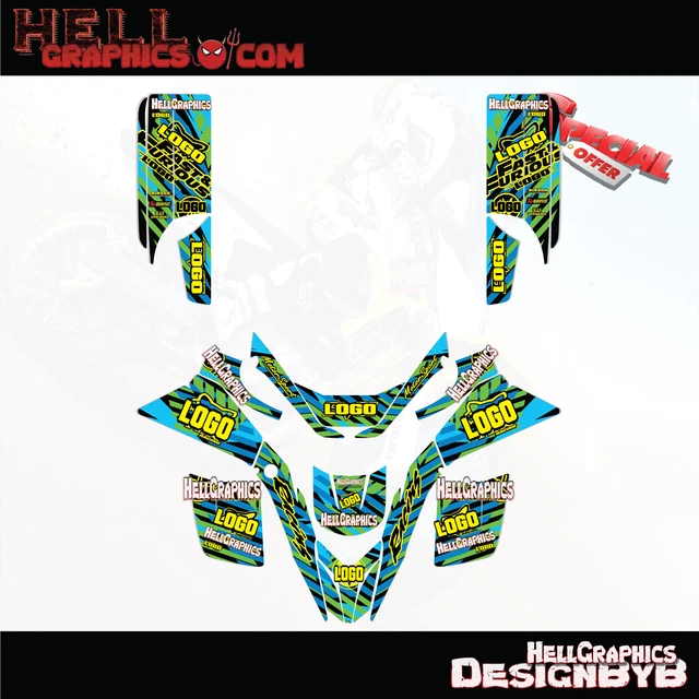Team Graphics Decal Kit For Yamaha Blaster YFS200 1988-2006 – Full Sticker Set