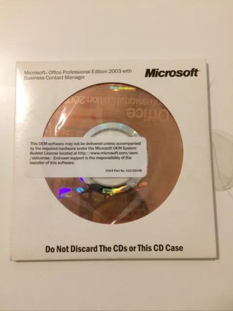 Ms Office Pro 2003 Cdset Keycode With Biz  Contact Manager