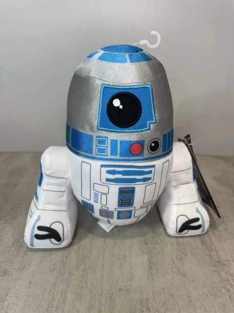 R2-D2 Plush 7.5” Star Wars Stuffed Droid Toy Disney Silver & Blue New With Tags