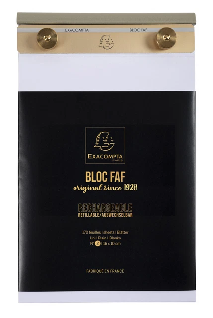 Block FAF 16 x 10 cm mit Einlage blanko | Stück | Deutsch | 2021 | ExaClair