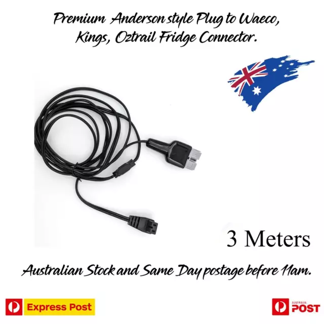 Waeco 12V Cable Cord Lead with Anderson style Plug to Fit Kings Oztrail Fridge