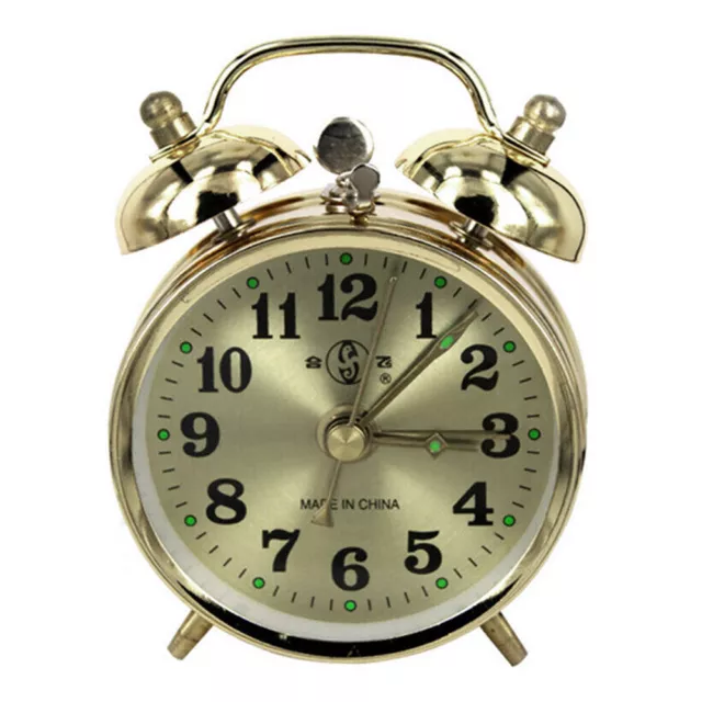 Home/Indoor Mechanical Alarm Clock Manual Wind Up Vintage Metal Table Clocks
