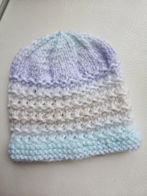 Handgestrickte Mütze im Neugeborenenbeanie-Stil Multi Neu