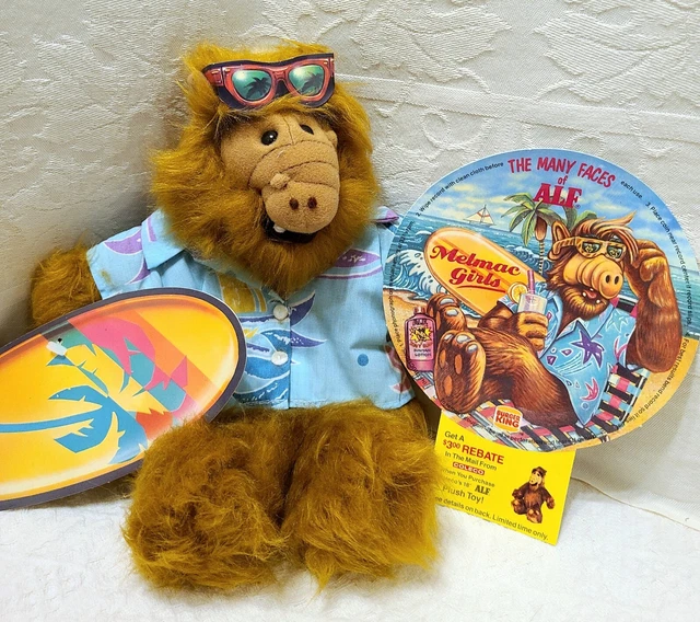 1988 Burger King "The Many Faces Of ALF" Surfer 11" Hand Puppet & Flexi Record