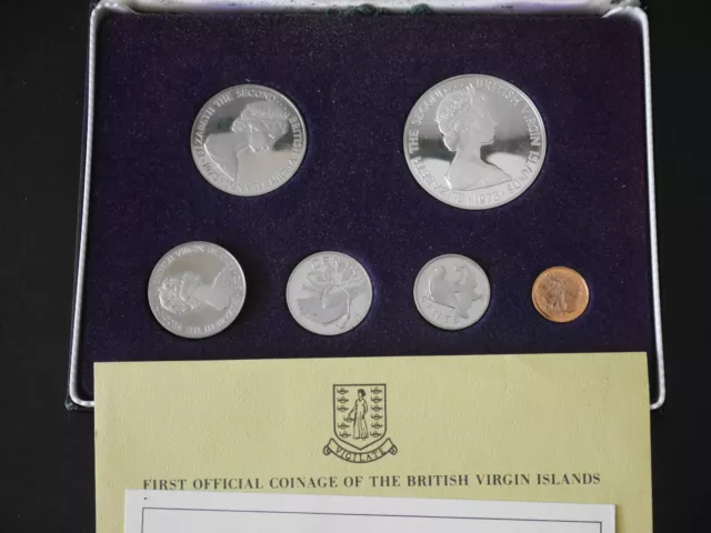 British Virgin Islands - Silber Proof Set - 1973 - Der Franklin Mint - Schatulle