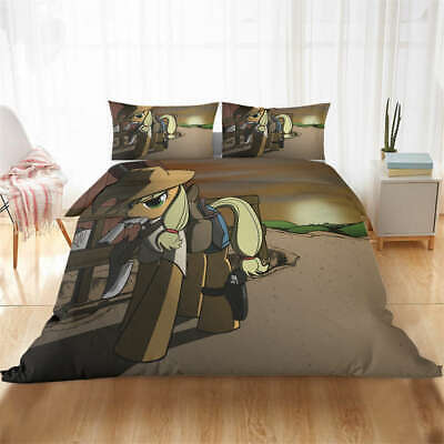 Wonderful Horse Running Tramp 3D Quilt Duvet Doona Cover Set Pillow case Print