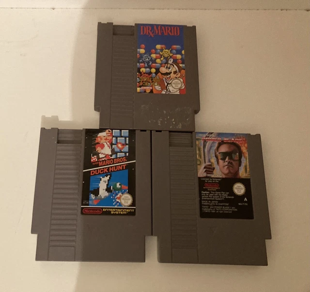 Lot de 3 jeux Nintendo nes Super Mario Docteur Mario Et Power Blade En Pal