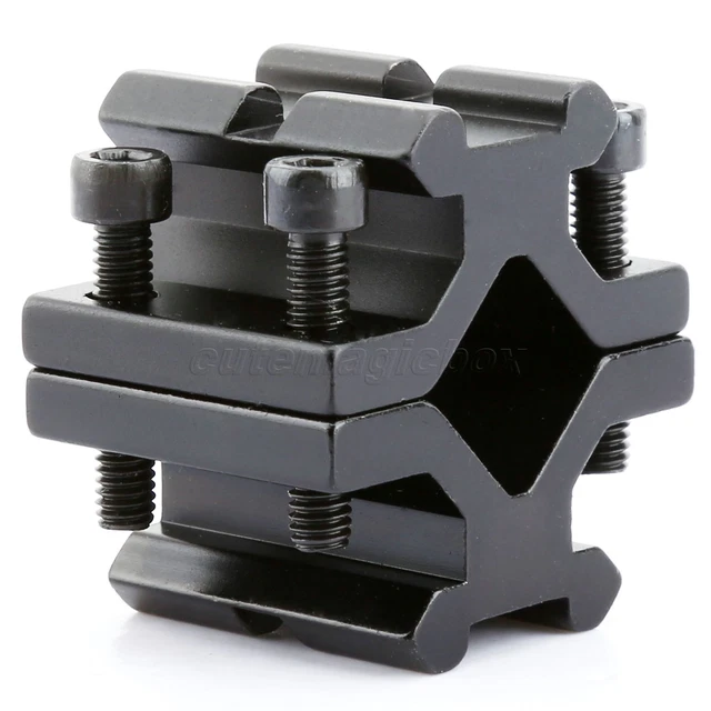 DOUBLE RAIL 20MM Rail Barrel Mount Adapter for Scope Rifle Shotgun