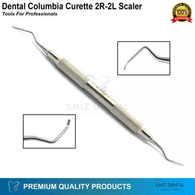 Escaladores de sarro 2R-2L curette de la Universidad de Columbia periodoncista higienista dental