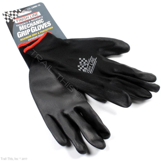 Finish Line Large Size (L / XL) Bicycle Mechanic Grip Gloves Latex Free