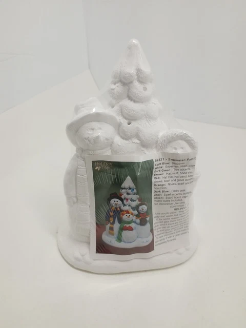 California Creations Snowman Family 94531 pintura lista yeso sellado de Navidad
