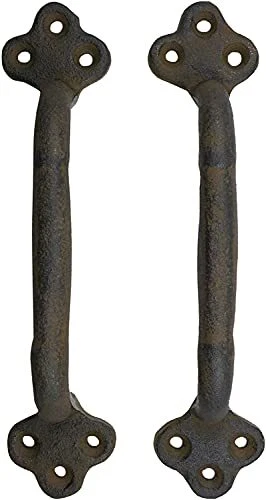 Door Handle Barn Door Rustic Handles – 9” Gate Handle – Vintage Cast Iron Gat...