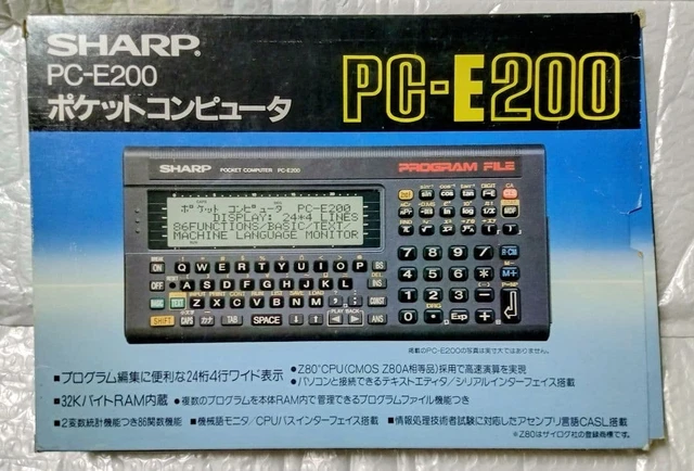 SHARP PC-E200 POCKET Computer Used Includes Box and Case £152.40