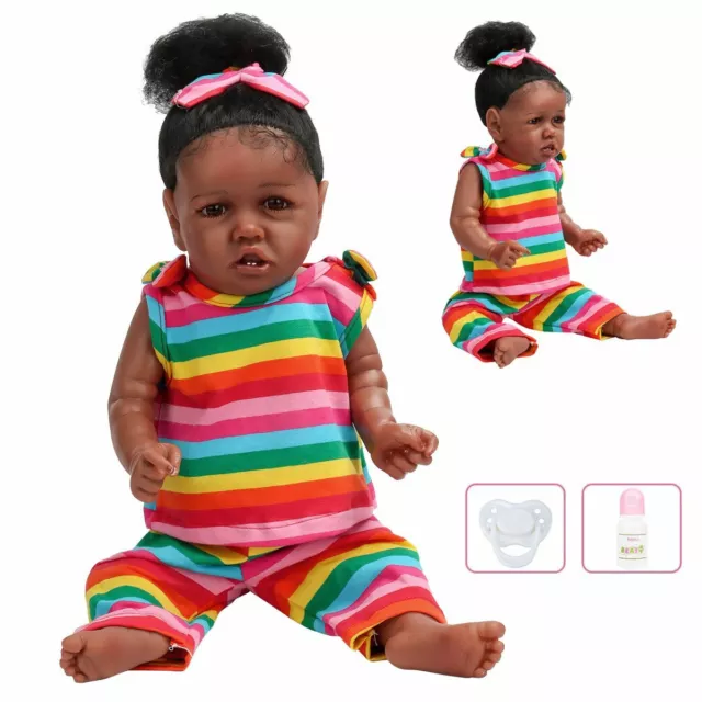 12'' Life Like African American Reborn Realistic Baby Hansen Full Silicone  Body Doll 2022 By Babiesprincess