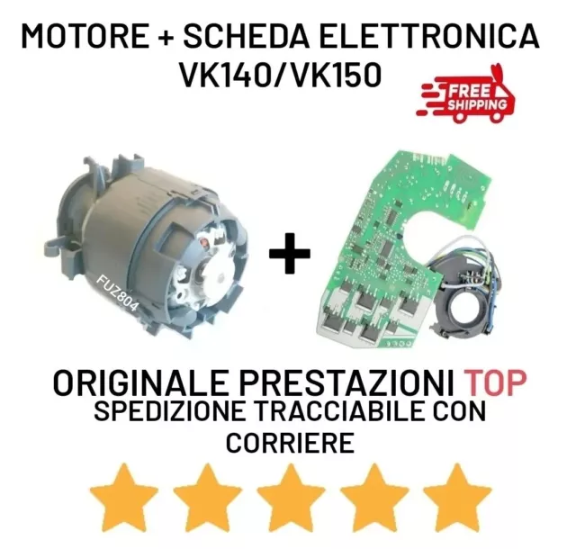 🔝🔝 SCHEDA + Motore Folletto Vorwerk Vk140 Vk150 Originale Top