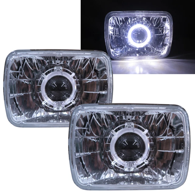 LED Halo Projector Headlights For Toyota Land Cruiser FJ100 (98-05, Pre-Facelift, LHD) – Black Housing