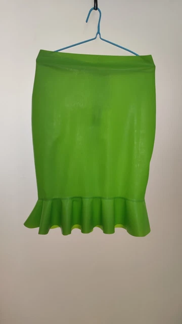 Gonna Gomma Lattice Halloween Verde Chiaro Gomma Cosplay Masquerade Fissa Uomo 2XL