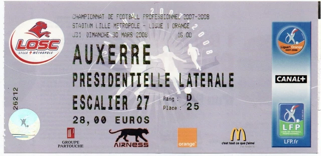 Lot De 4 Billets Match PSG – Toulouse – Lille – Anciens 1990 1991 – Ultras FFF