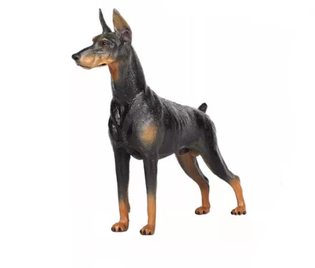 1/6 Realistic Doberman Pinscher Dog Statue Resin Animal Model Toys Figure Decor 3