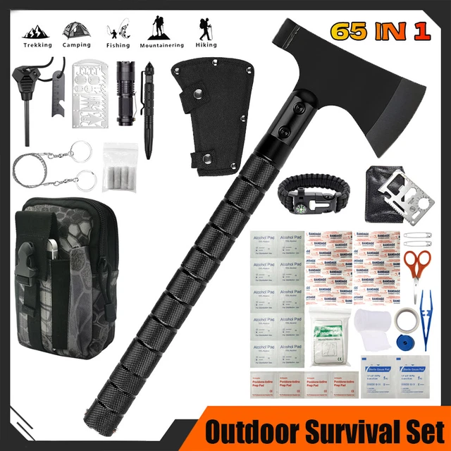 SURVIVAL KIT GEAR Camping Axe Set Tactical Tomahawk Outdoor Military