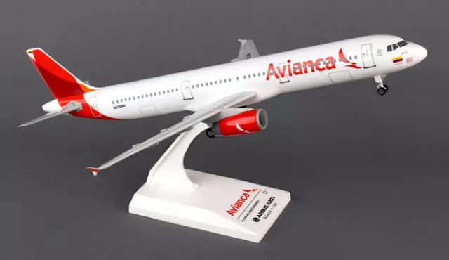 Avianca Airbus A321-200 1:150 SkyMarks SKR801 A321 Flugzeug Modell mit Fahrwerk