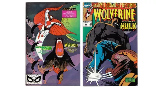 Marvel Comics Presents #55 : NM- : Wolverine, Hulk, Werewolf By Night, Stingray