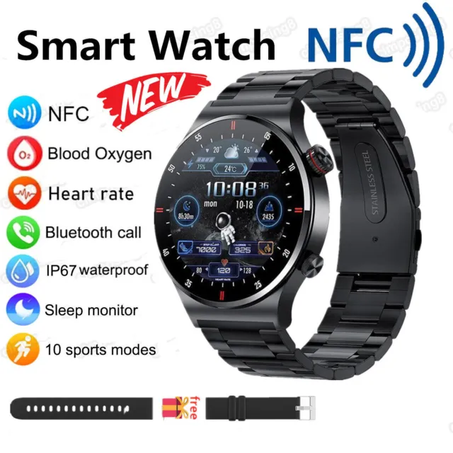 Smart Watch Blood Pressure Heart Rate Monitor Call And Message  (Twitter,Skye, Line, WhatsApp,Facebook, WeChat) Notifications for Women And  Men 