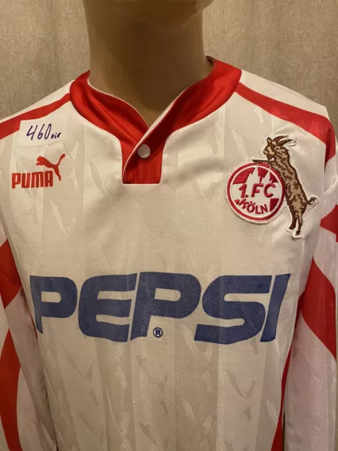 1.FC Köln Original Puma Langarm Heim Trikot 1993/94 "PEPSI" Gr.M TOP 2