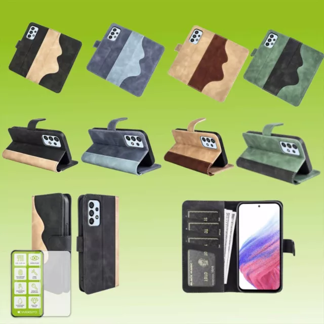 Für Smartphones Handy Tasche Etuis Design Book Cover Schutz Hülle Zubehör Wallet