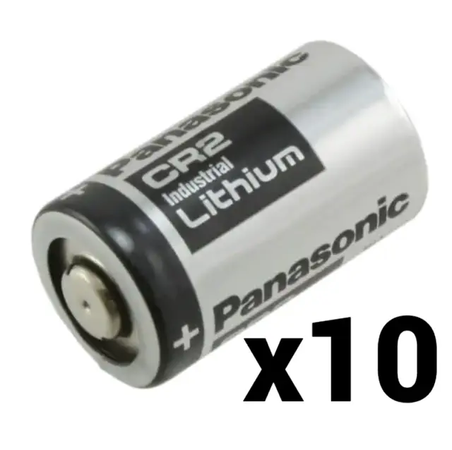 10 Ten Panasonic Cr2 Industrial Lithium Battery Dl-Cr2 Photo 3V 13770 Exp 2032