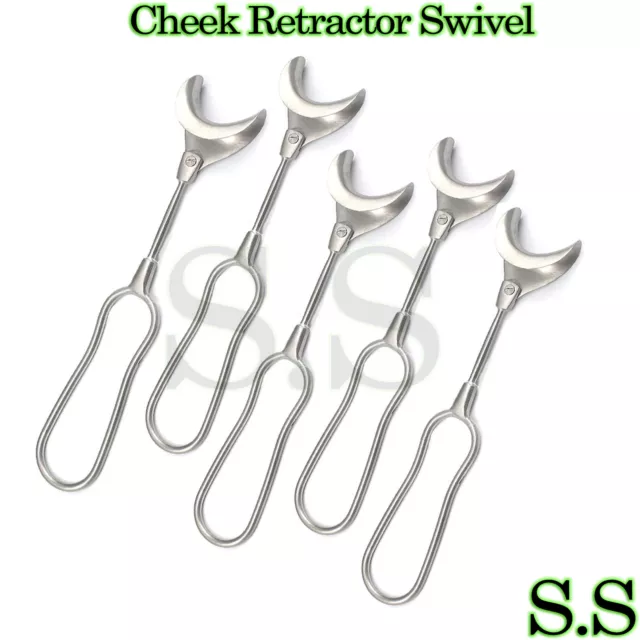 5 Pcs Cheek Retractor Swivel blade (Oral Instruments)