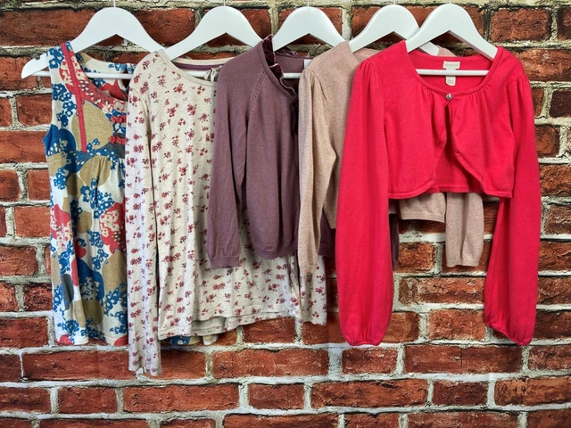 Girls Bundle Age 9-10 Monsoon Next Pretty Floral Tops & Party Cardigans 140Cm