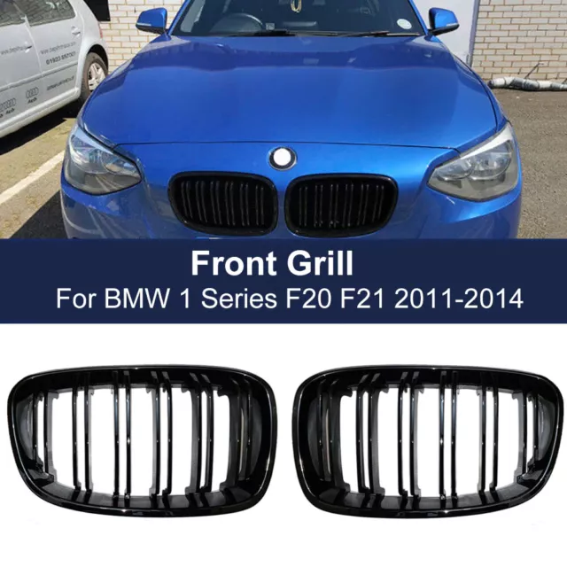 Griglie Reni Anteriori M Style per BMW Serie 1 F20/F21 |2011/2015| - NERO LUCIDO