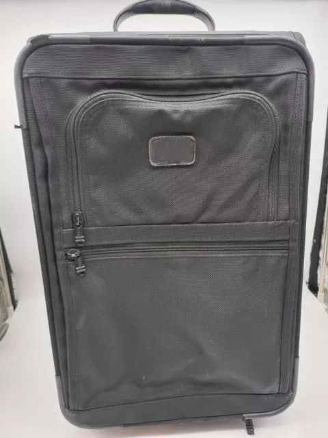 Tumi Black 22” Upright 2 Wheel Rolling Suitcase Carry On Travel Made In USA