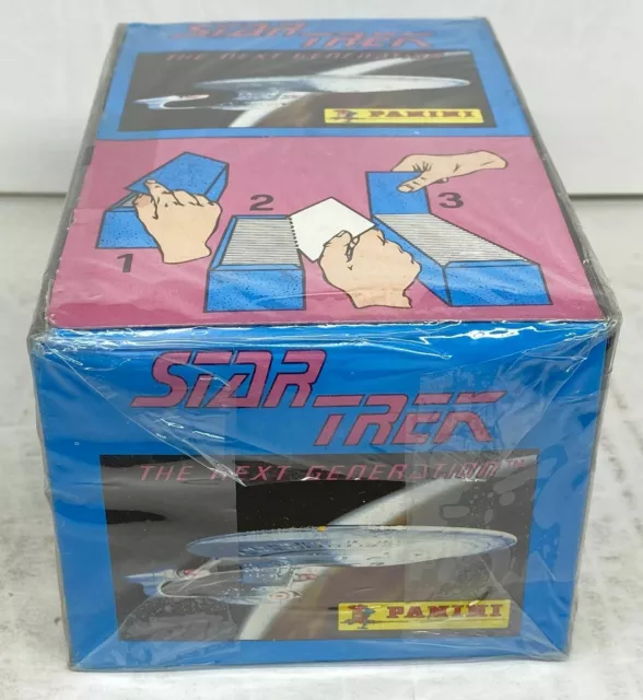 1989 Star Trek: Next Generation Panini Sealed Box of 100 Sticker Packs- Imported